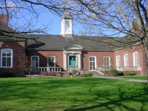 Library Front in Spring